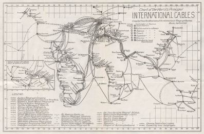 World map of communications 1924