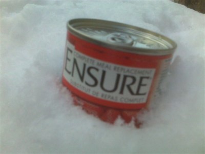 Ensure can in snow