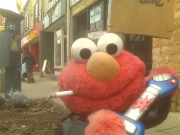 Elmo and cigarette