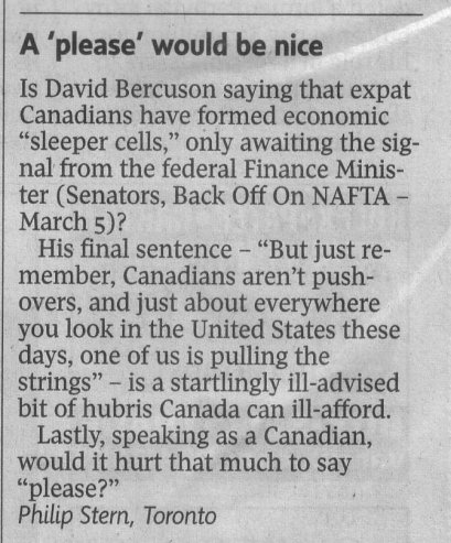 Mar 6 2008 - Letter to the Globe